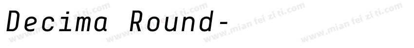 Decima Round字体转换